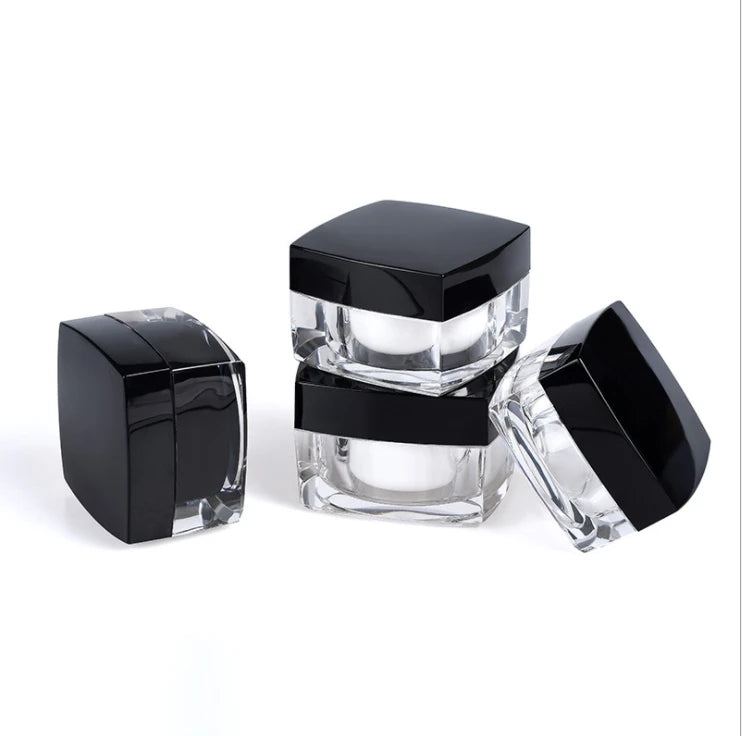 Empty square Acrylic Cosmetic Packaging 5g 10g 15g 30g 50g Skin Care Packaging Cosmetic Cream Jar