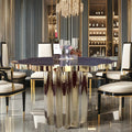 Boca Do Lobo Custom Modern Stainless Steel Gold Tree Stump Dining Table Set Irregular Metal Furniture for Villa Dining Room MegaBDM