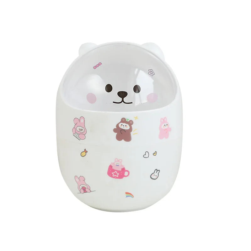 Creative Cartoon Bear Pen Holder Kawaii Pen Holder Stationery Storage Box