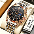 Poedagar Fashion Men Watch Waterproof Luminous Quartz Watches Calendar Stainless Stain Wrist Watch for Men