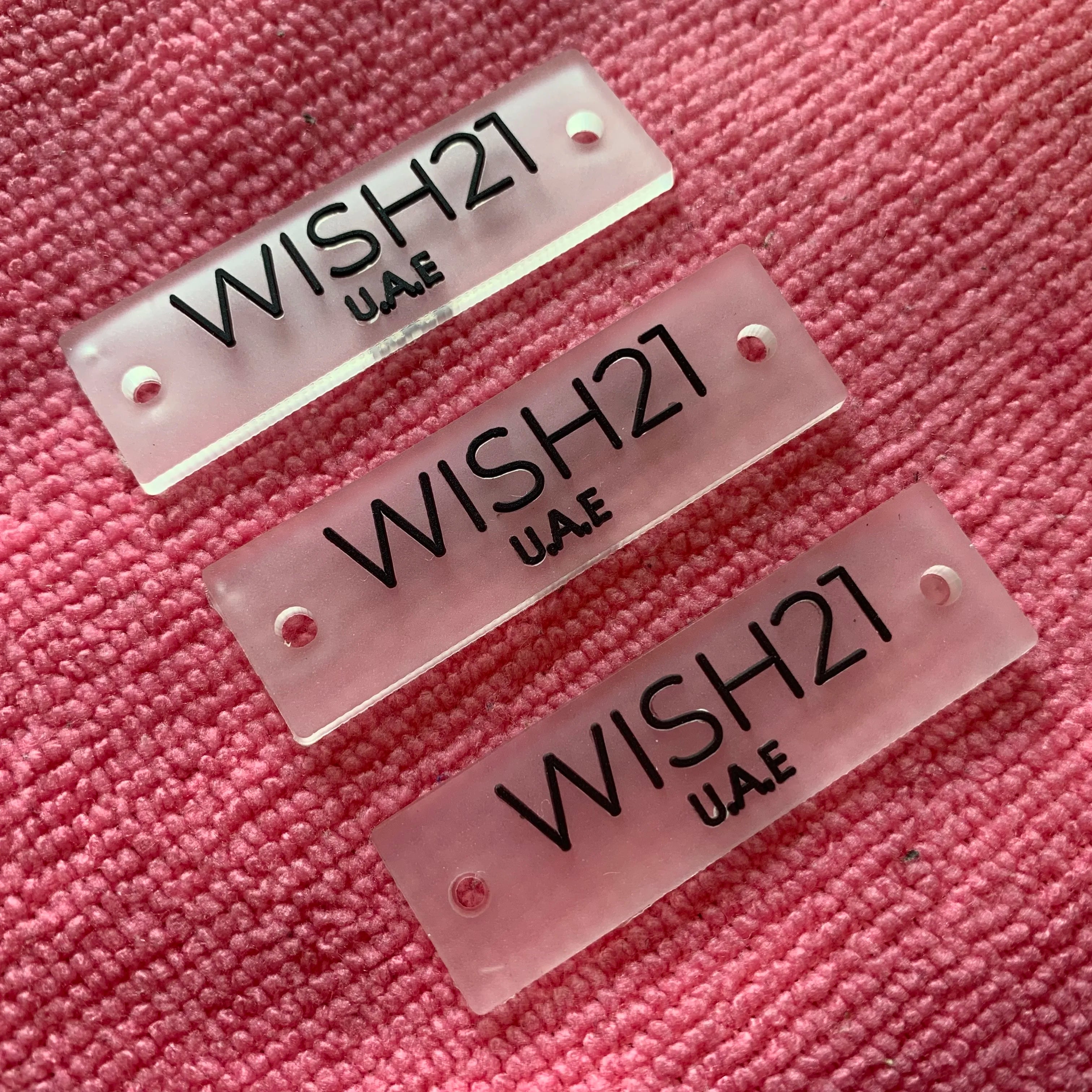 Unique Design Sewing Holes Transparent PVC Rubber Labelwaterproof clear Silicone Rubber Tags for Swimwear