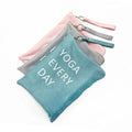 A4 Yoga and Pilates Hand Sling Private Label Custom Gold Logo Microfiber Suede Travel Carrying A4 Yoga Mat Bag for Yoga Mat