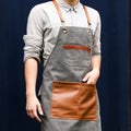 Barber Apron Printing Restaurant Flower Art Milk Tea Shop Hairdressing and Manicure Work Strap Cowboy Apron