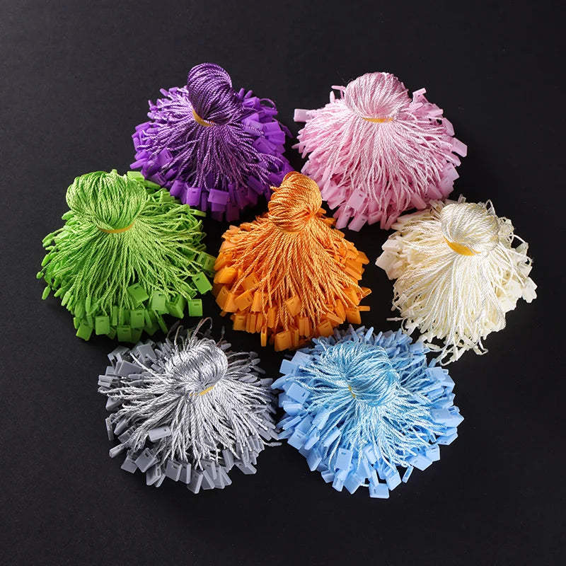Jewelry Card Hanging Tag String Custom Embossed Logo Printing Seal LaLbel String Cotton Wax Polyester Rope Nylon Rope