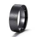 Popular 8mm Black Ceramic Ring Core for Wood Inlay Outside Sand Finish Polish Inside 1.3mm Thick