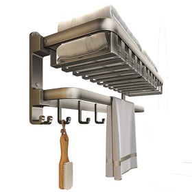 Bath Towel Toilet With Hooks Bathroom Storage Rack Accessories Rack Metal Towel Bar Bathroom Towel Holder Racks