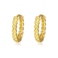 New Arrival 18K Gold Plated Round Hoop Earrings Chic 925 Sterling Silver Hoop Earrings for Women Girls