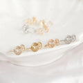 Personality Earring Jewellery Finding Brass 18K Gold Plated No Ear Hole Two Sides Double Sided Spiral Shape Ear Clip