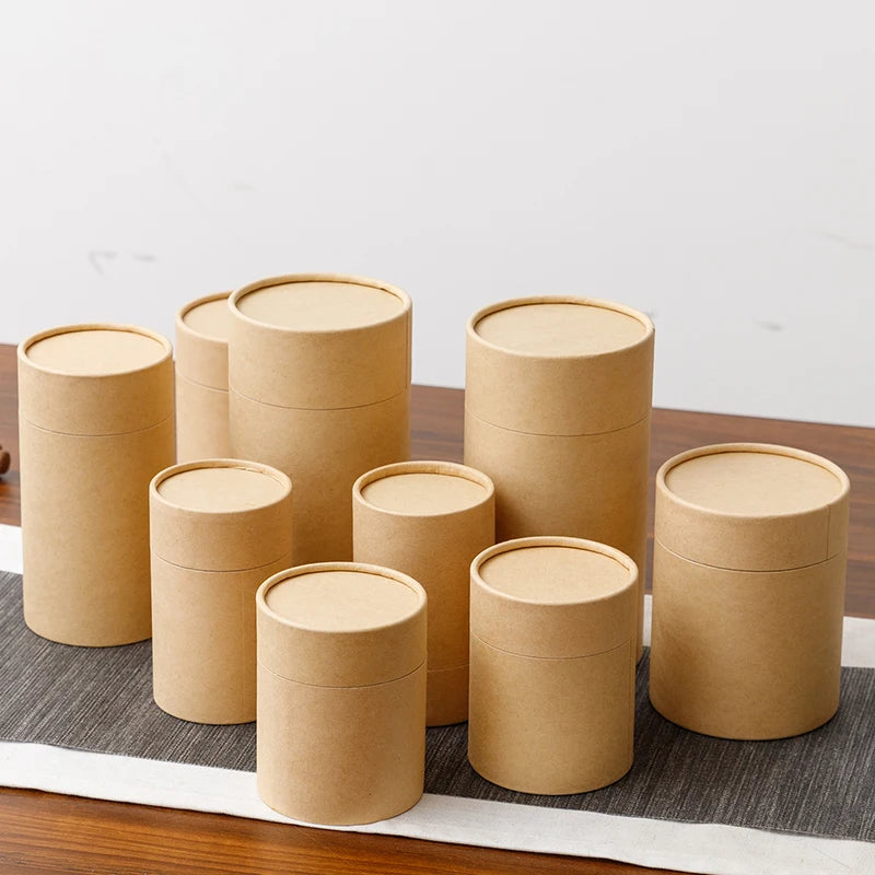 Wholesale Cylinder Uv Coated Gift Crafts Kraft Paper Tube Packaging Custom Logo Label Eco-Friendly Biodegradable Paper Tube