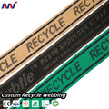 Custom Recycled RPET Nylon Eco-friendly Striped Daisy Jacquard Strap Tape Woven Webbing for Shoes Home Textiles Bags