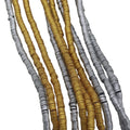 Wholesale 6mm Flat Round Gold and Silver Metal Color Soft Polymer Clay Beads Jewelry Making for DIY Bracelet Necklaces