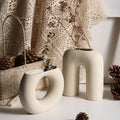 Hot Sale Home Decoration Living Room Creative Dining Table Flower Arrangement Plain Simple Design Vase Ceramic