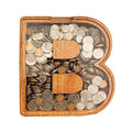 Wholesale Custom Clear Wooden Piggy Bank Letter Pig Dog Cat Bulk Money Boxes