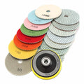 16pcs Diamond Polishing Pads Kit Wet/Dry 4 Inch 100mm for Stone Concrete Granite Marble Polishing Use Grinding Discs Set