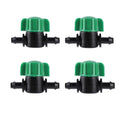 Garden Irrigation Hose Barb Connector Micro Shutoff Coupler Mini Irrigation Valve for 4/7mm Hose