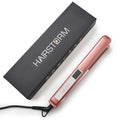 Professional Hair Straightener Pink Titanium Ceramic Flat Iron Instant Heating Straightener Lcd Display Styling Tool