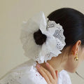 Hot Sale Four-layer Scrunchies for Women Luxury Hold Hair Plaid Pattern Women Hair Ties