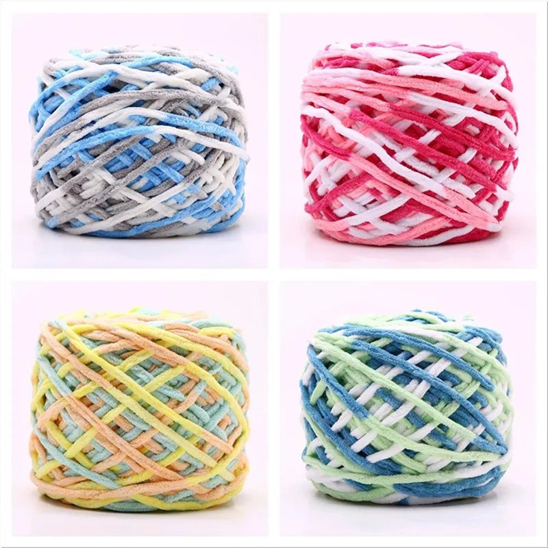 Chenille Thick Thread 6mm DIY Crochet 165g Thick Yarn Knitting Fluffy Soft Yarn for Scarf Blanket Mat