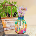 LS 5D DIY Creative Printed Wood Diamond Painting Kit Mandala Design Diamond Dot Vase for Home Decor