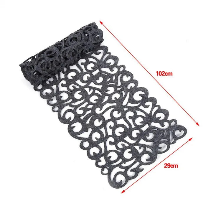 Non slip Heat Resistant Mix Color Gold Lace Doily Felt Runner X'mas Festival Decorations for Table Mat