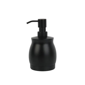 Foaming Soap Dispenser Set 17 Oz Glass Matte Black Stainless Steel Pump Hotel Use Modern Design Metal Custom Logo