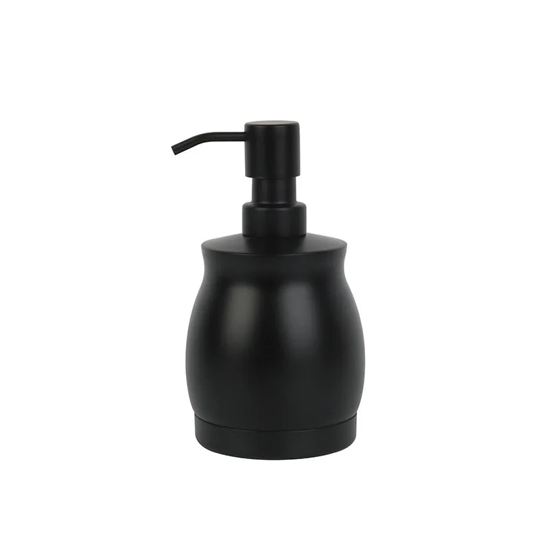 Foaming Soap Dispenser Set 17 Oz Glass Matte Black Stainless Steel Pump Hotel Use Modern Design Metal Custom Logo