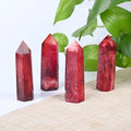 Wholesale Natural Red Moonstone Point Healing Quartz Gemstone Wand Crystal Decorations for Crafts and Home Decor