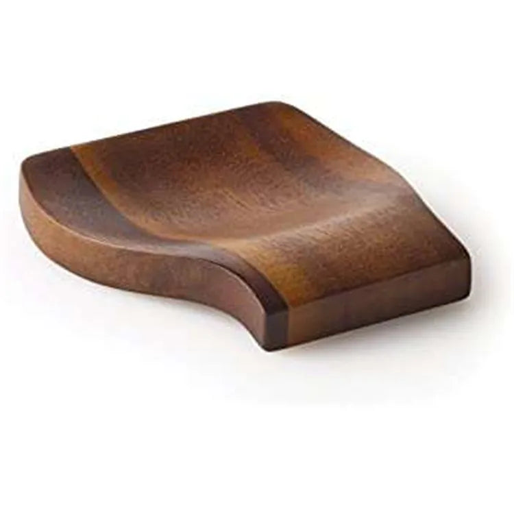 Hot Selling Natural Spoon Holder Stand Scratch Resistant Acacia Wood Spoon Rest for Kitchen