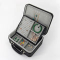 Wholesale Pu Leather Jewelry Box Black Earring Gift Box Earring Ring Exhibition Large Empty Jewelry Box Jewelry Travel case