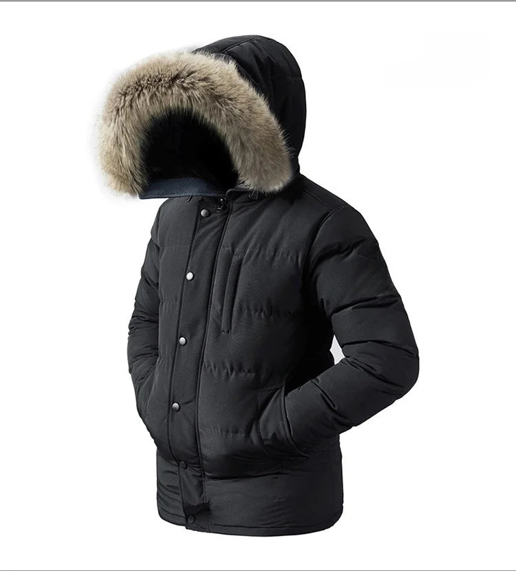 OEM Custom Printed Mens Padded Coats Winter Warm Jacket for Men Outdoor Hooded Breathable Men's Jacket