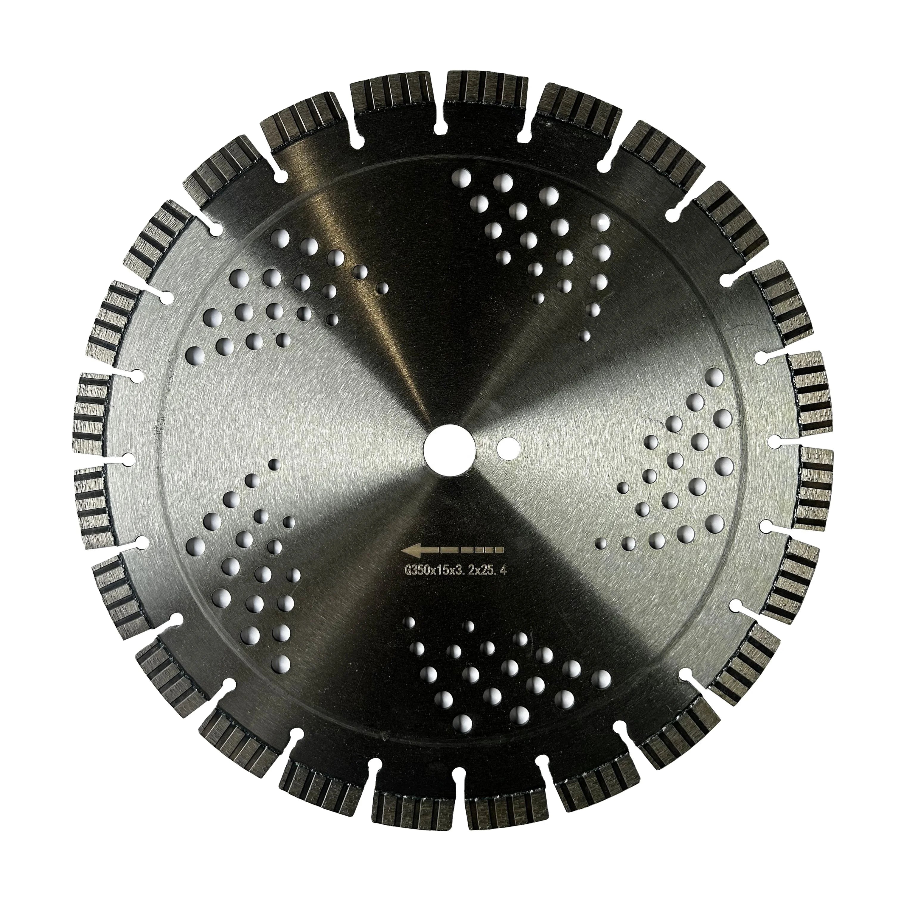 350mm Laser Welded Diamond Saw Blade High Speed Turbo Concrete Cutting Disc Road Cutting Durable Blade Industrial Grade Blade