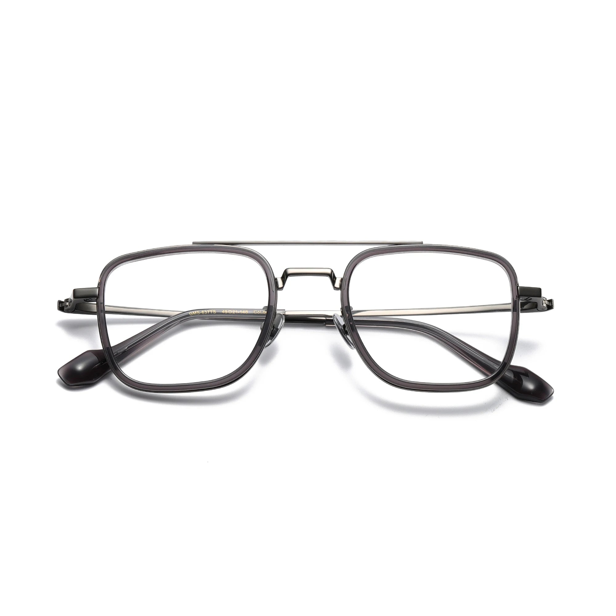 Benyi New Design Optical Frame High Quality Titanium Glasses Rectangle Eyewear Spectacle Fashion Eyewear Double Bridges