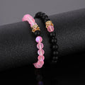 Glass Crystal Stone Bracelet Crown Charm Handmade Coloured Colorful Mix Glaze Beads Jewelry Beaded Wholesale