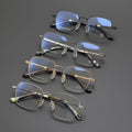 CH8196 Good Quality Marble Titanium Myopia Eyepieces Popular Luxury Rectangular Prescription Black Women Fashion Glasses Frame