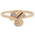 AU750 Custom Real 18 Karat Gold Rings Gold Jewelry 18K Solid Gold Clover Rings for Women