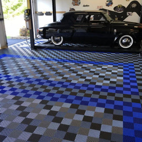 Anti Slip Plastic Flooring Durable PVC Floor Tiles Self Adhesive Rigid Modular Garage Floor Tiles for Wash