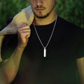 Initial Bar Necklace for Men Casual Simple Collar Gift for Him
