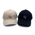 Custom Embroidered Heart Pattern Cotton Baseball Cap Men and Women's Sporty Street Style Sorority Dad Hat