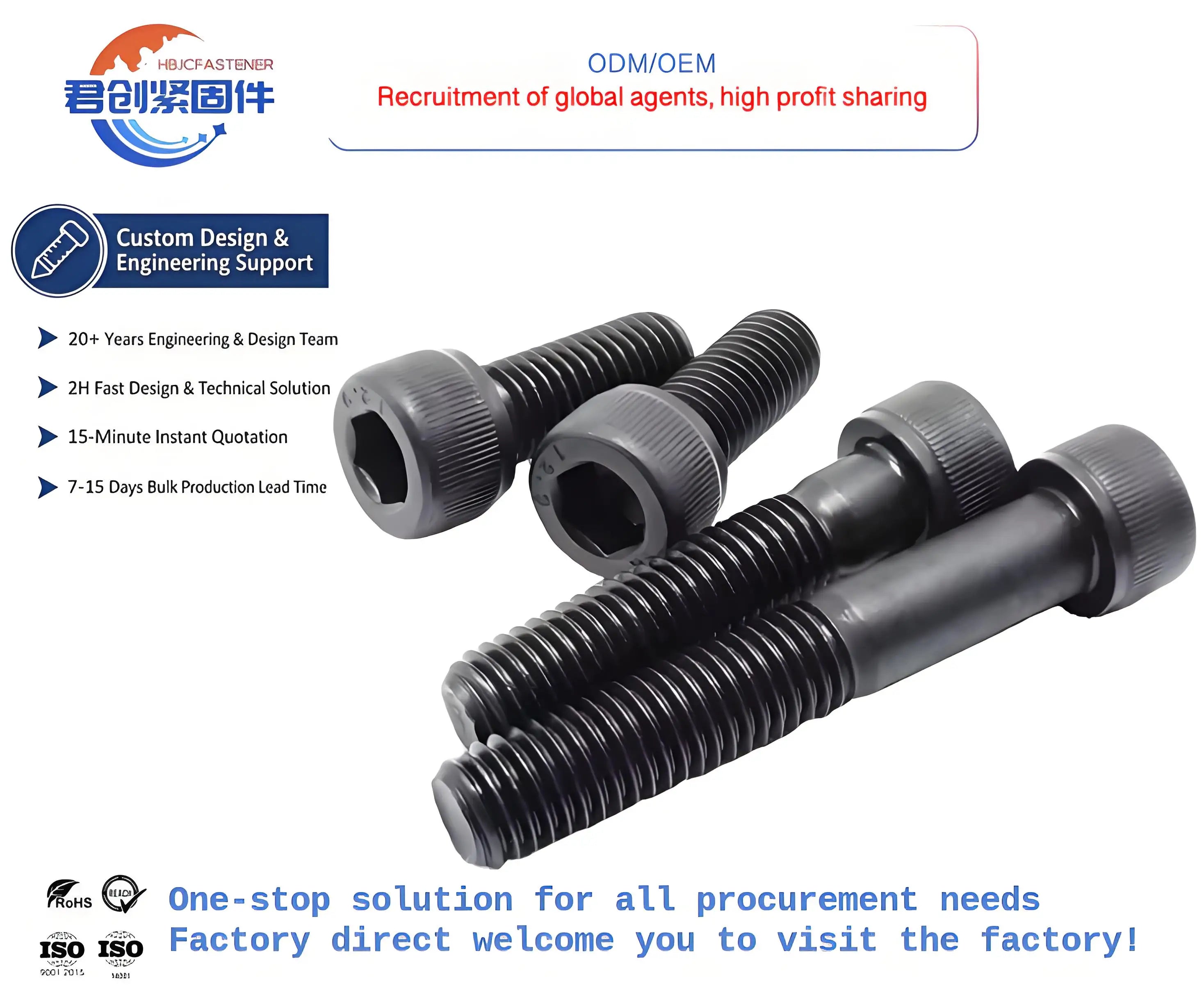 Hot Sale 12.9 Socket Bolt ISO Certified Factory Price High Strength Half Thread DIN912 Hex Socket Head Cap Carbon Steel