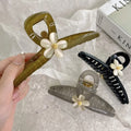 Korea Gentle Color Catch Clip Large Cross Shark Hair Clip  Woman Bath Acrylic  Hair Claw Clip