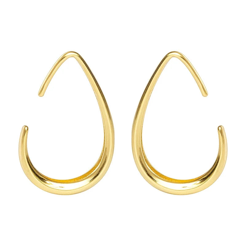 Atmospheric Women's Earring Statement Jewelry 925 Sterling Silver Gold Rhodium Plated Egg-shaped Ear Hooks Earrings