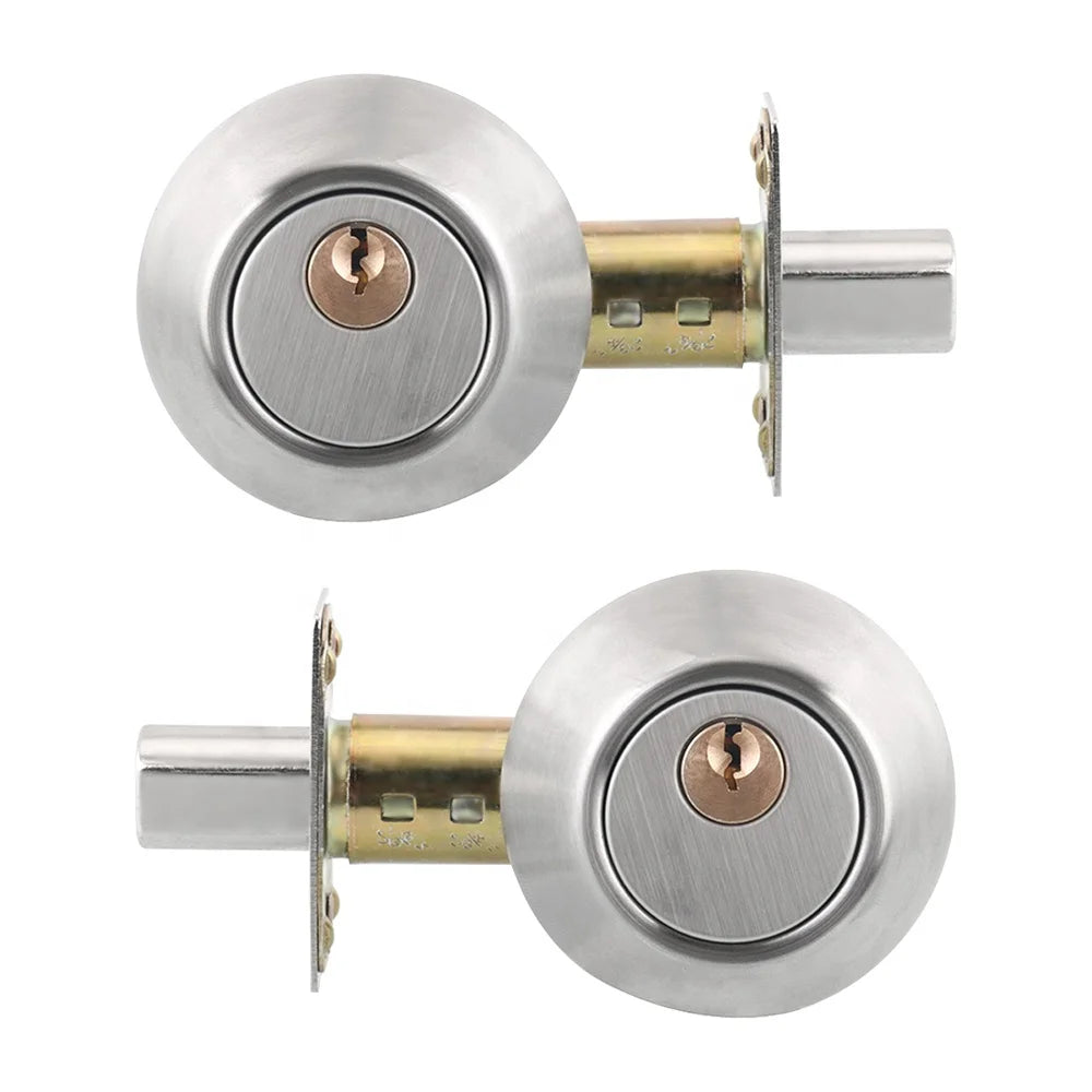Roeasy Double Cylinder Keyless Furniture Lock with Brass Cylinder SS 201 Material Modern Design for School Bathroom & Hotel Use