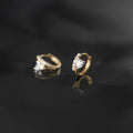 Elegant Luxury 925 Sterling Silver Women's Party Jewelry Gold Plated Romantic Love Heart Hoop Earrings Wholesale Trendy Design