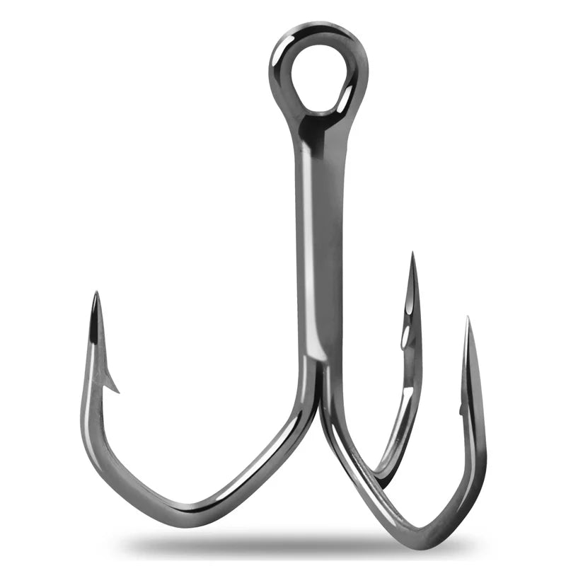 Factory Supply High Carbon Steel Bulk Treble Fishing Hooks for Lures Saltwater Fishhooks