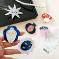 Custom Cute Acetate Hair Clip Personalized Funny Girl Hair Clips Y2k Wholesale Abstract Star Clips for Hair
