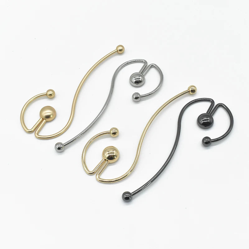 High-end Swimwear Accessories Metal Bikini U Rings Connector Zinc Alloy Gold Buckle for Women Garment Dress