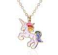 Fashion Unicorn Pendant Necklace Best Friends Kawaii Cute Necklace Golden Chain Choker for Women Girls Gifts