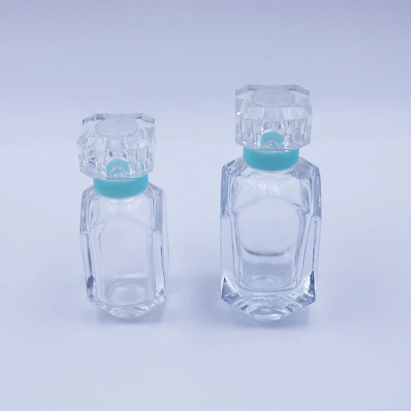 Wholesale Luxury 30ml 50ml Empty Perfume Bottle Unique Design square Glass with Pump Sprayer Transparent Custom Box Packaging