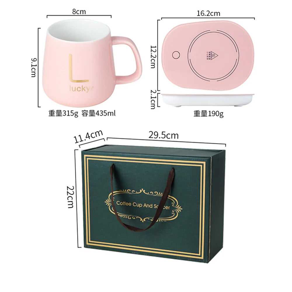 Wholesale 55 Celsius Instant Electric Milk Coffee Mug Water Cup Thermos Warmer Business Gift Set
