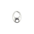 Fine Made S925 Sterling Silver Teardrop Triggerless Hinged Clasp Oval Bead Lock Push Gate Connector for Necklace Jewelry
